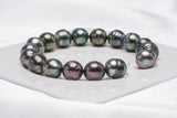 17pcs Green Mix Bracelet - Circle 10mm ___ quality Tahitian Pearl - Loose Pearl jewelry wholesale