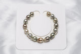 15pcs "Far-Off" Golden Green Bracelet - Circle 8-10mm AAA/AA/A quality Tahitian Pearl - Loose Pearl jewelry wholesale