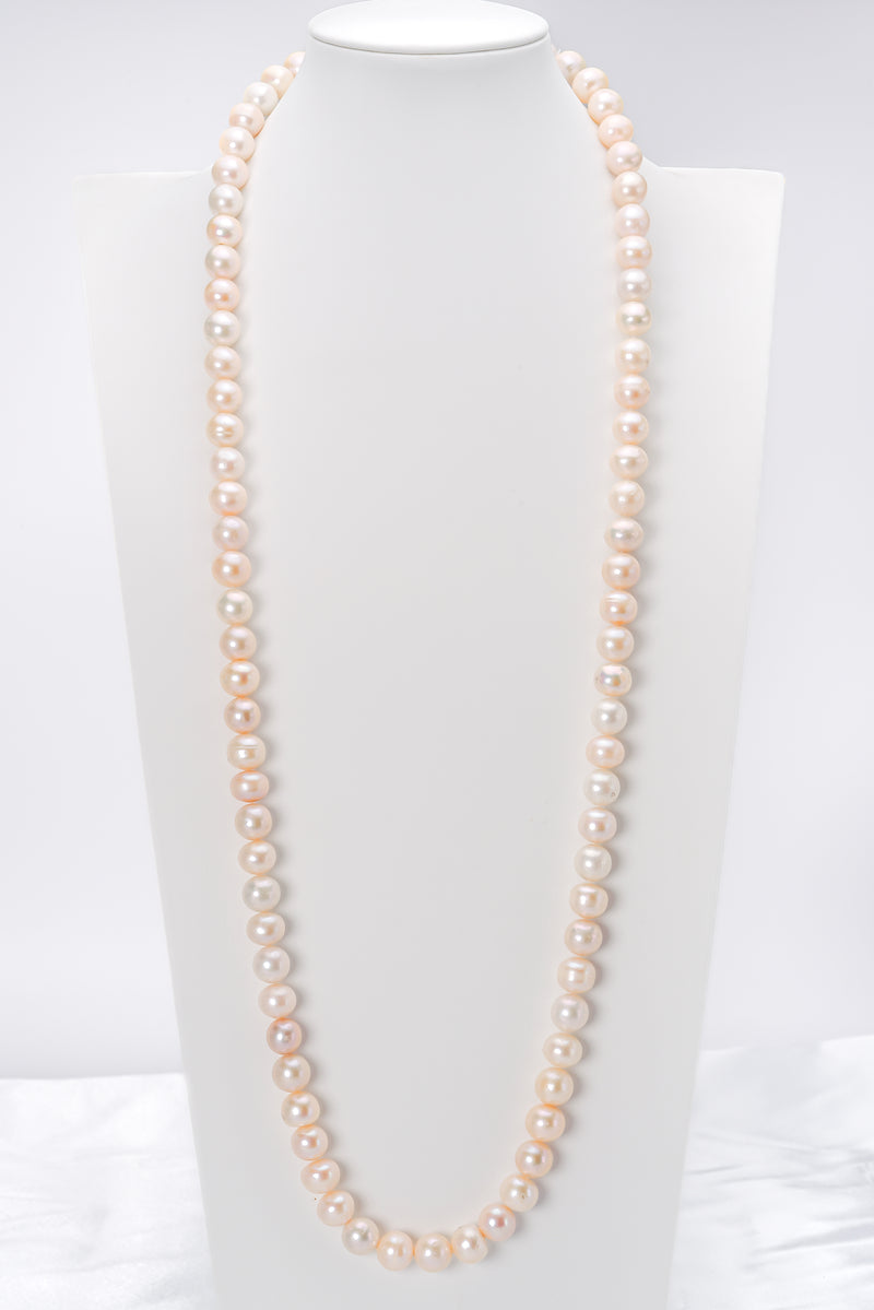 81pcs Fresh Water Pearl Necklace- Oval/NR 10-11mm A quality - Loose Pearl jewelry wholesale