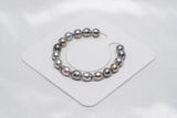17pcs "Stir" Light Mix Bracelet - Semi-Baroque 8mm AAA/AA quality Tahitian Pearl - Loose Pearl jewelry wholesale