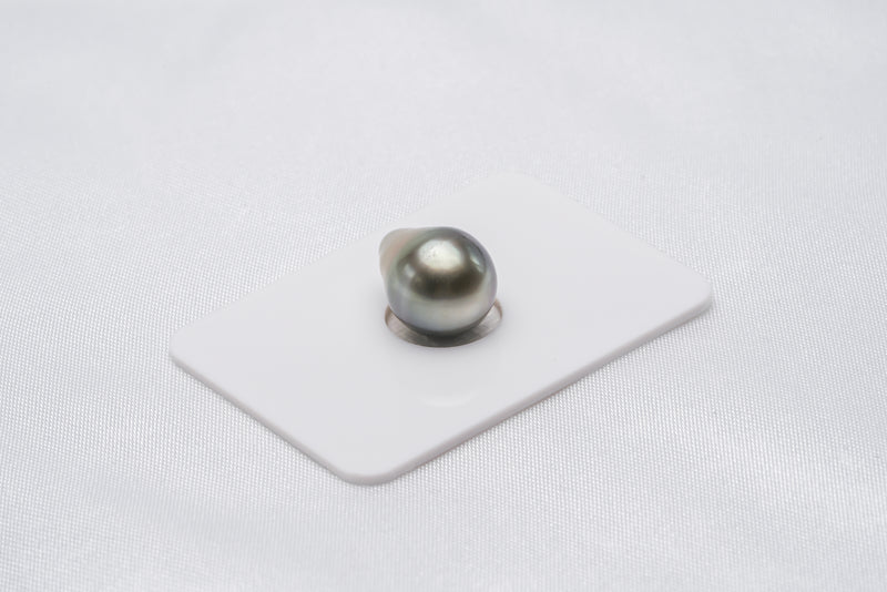 Golden Single Pearl - Semi-Baroque 11.5mm AAA quality Tahitian Pearl - Loose Pearl jewelry wholesale