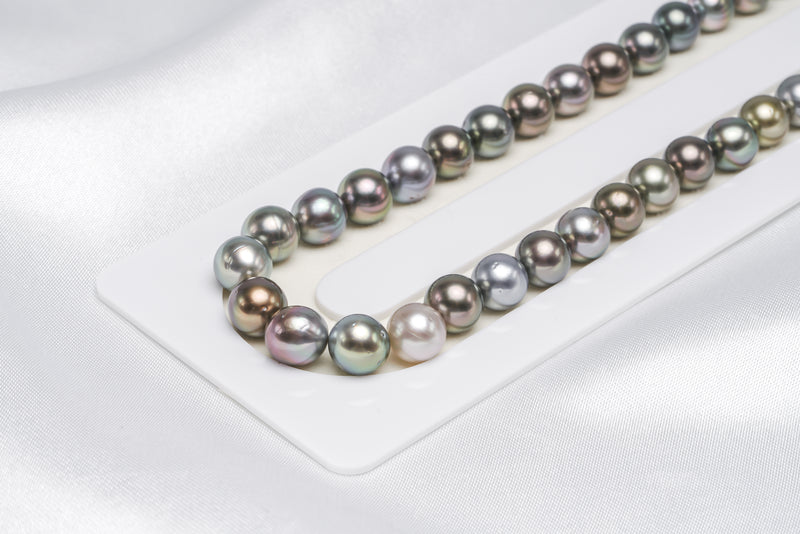 51pcs "Kiddos" Pastel Necklace - Semi-Round/Near-Round 8mm AA/A quality Tahitian Pearl - Loose Pearl jewelry wholesale