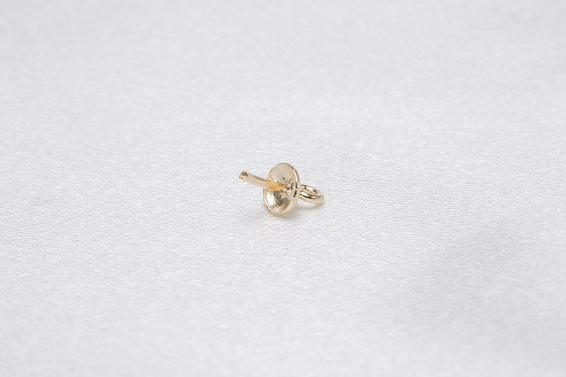 5pcs Gold Plating Close Ring Drop Pendant - Loose Pearl jewelry wholesale