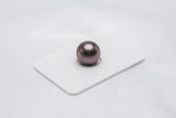 Brown Single Pearl - Semi-Round 12.5mm TOP quality Tahitian Pearl - Loose Pearl jewelry wholesale