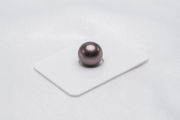 Brown Single Pearl - Semi-Round 12.5mm TOP quality Tahitian Pearl - Loose Pearl jewelry wholesale