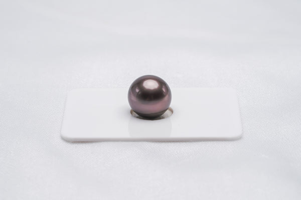 Brown Single Pearl - Semi-Round 12.5mm TOP quality Tahitian Pearl - Loose Pearl jewelry wholesale