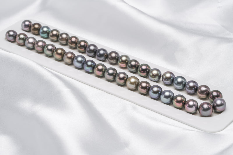 39pcs "Shine Rocks" Multi Necklace - Round/Semi-Round 10mm A/AA quality Tahitian Pearl - Loose Pearl jewelry wholesale