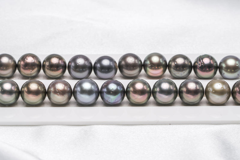 39pcs "Shine Rocks" Multi Necklace - Round/Semi-Round 10mm A/AA quality Tahitian Pearl - Loose Pearl jewelry wholesale