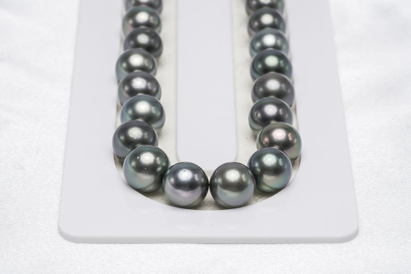48pcs "Green Beans" Green Necklace - Round/Semi-Round 9mm  AAA/AA quality Tahitian Pearl - Loose Pearl jewelry wholesale