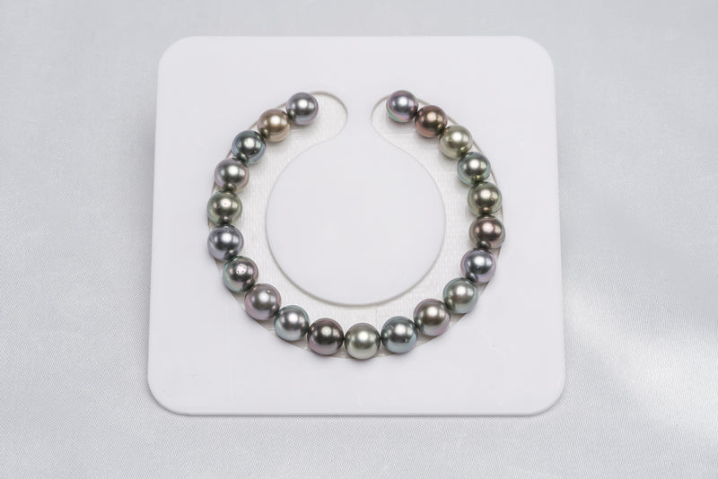 21pcs "Awake" Pastel Bracelet - Round/Semi-Round 8mm AAA/AA/A quality Tahitian Pearl - Loose Pearl jewelry wholesale