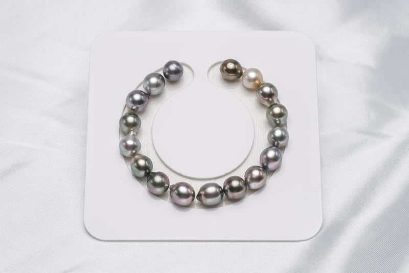 17pcs "Actual" Pastel Bracelet - Semi-Baroque 9mm AAA/AA quality Tahitian Pearl - Loose Pearl jewelry wholesale