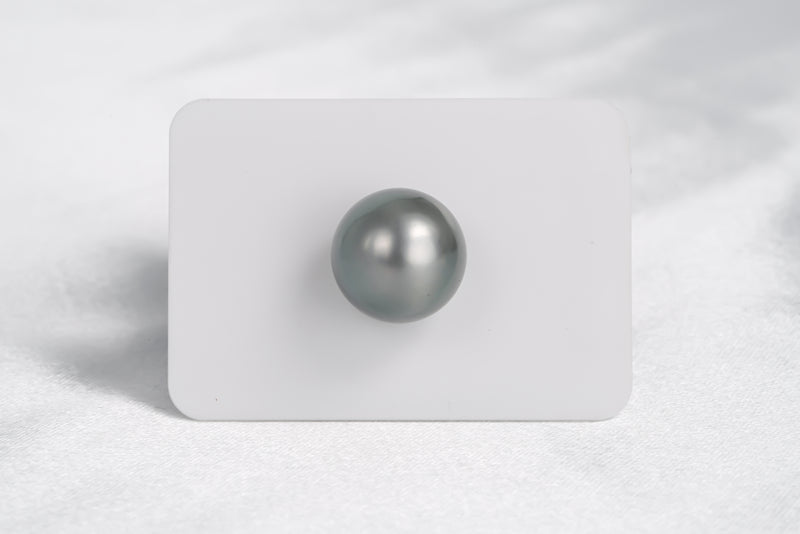 Grey Single Pearl "The moon"- Round 14.4mm AAA quality Tahitian Pearl - Loose Pearl jewelry wholesale