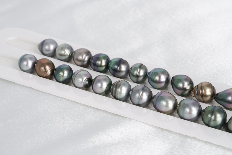 29pcs "Palm" Mix Necklace - Circle 10-12mm AAA/AA quality Tahitian Pearl - Loose Pearl jewelry wholesale