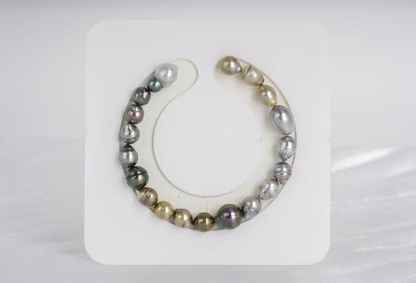 19pcs "Wings" Multi Bracelet - CL/SB/BQ 7-10mm AAA/AA quality Tahitian Pearl - Loose Pearl jewelry wholesale