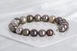 19pcs "Murene" Cherry Mix Bracelet - Round 8-10mm AAA/AA quality Tahitian Pearl - Loose Pearl jewelry wholesale