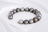 16pcs "Terrier" Green Mix Bracelet - SR/NR 11-12mm AA quality Tahitian Pearl - Loose Pearl jewelry wholesale