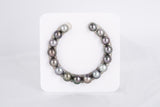 16pcs "Terrier" Green Mix Bracelet - SR/NR 11-12mm AA quality Tahitian Pearl - Loose Pearl jewelry wholesale