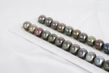 39pcs Green Mix Necklace - Semi-Round/Near-Round 11-12mm AA quality Tahitian Pearl - Loose Pearl jewelry wholesale