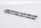 37pcs "Liberty" Mix Color Necklace - Circle 9-13mm AAA/AA quality Tahitian Pearl - Loose Pearl jewelry wholesale