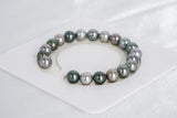 20pcs "Grand" Mix Bracelet - Round/ Semi-Round 8mm TOP/AAA quality Tahitian Pearl - Loose Pearl jewelry wholesale
