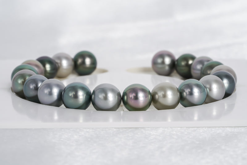 20pcs "Grand" Mix Bracelet - Round/ Semi-Round 8mm TOP/AAA quality Tahitian Pearl - Loose Pearl jewelry wholesale