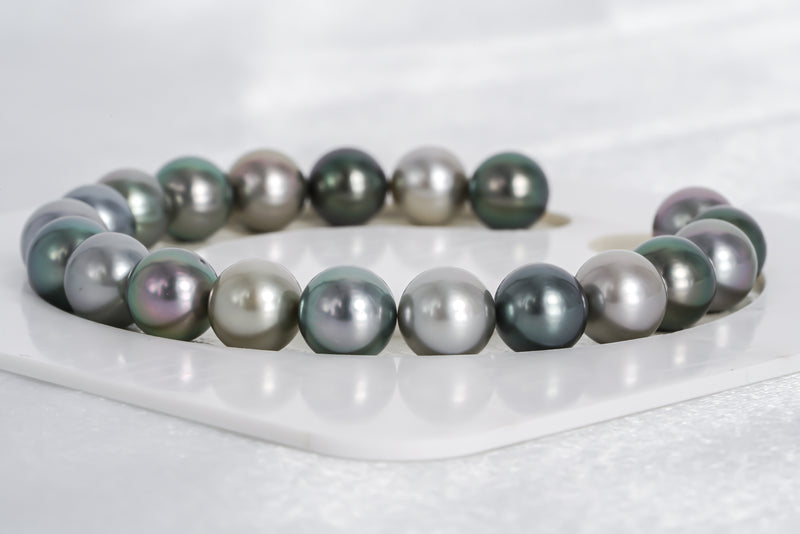 20pcs "Grand" Mix Bracelet - Round/ Semi-Round 8mm TOP/AAA quality Tahitian Pearl - Loose Pearl jewelry wholesale