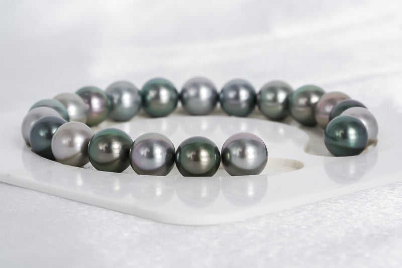 20pcs "Grand" Mix Bracelet - Round/ Semi-Round 8mm TOP/AAA quality Tahitian Pearl - Loose Pearl jewelry wholesale