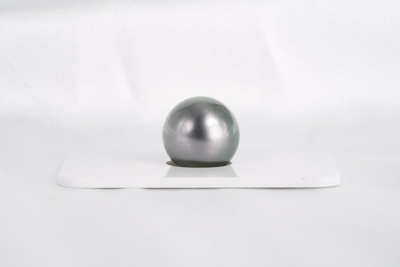 Silver Grey Single Pearl - Round 14.2mm TOP/AAA quality Tahitian Pearl - Loose Pearl jewelry wholesale