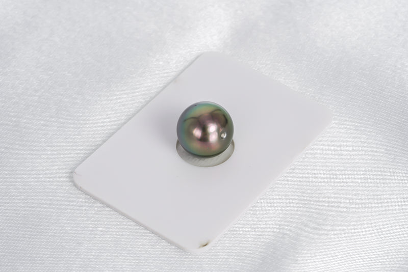 Blue Green Pink Single Pearl - Round/Semi-Round 12mm AAA quality Tahitian Pearl - Loose Pearl jewelry wholesale