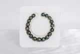 18pcs "Greenie" Peacock Bracelet - Circle 8-10mm AAA/AA quality Tahitian Pearl - Loose Pearl jewelry wholesale