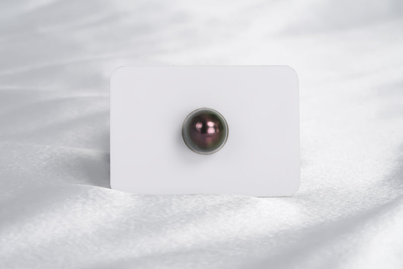 Purple Single Pearl - Round 11.2mm AAA quality Tahitian Pearl - Loose Pearl jewelry wholesale