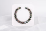21pcs "Moose" Deep Green Bracelet - Oval/NR 9mm AA quality Tahitian Pearl - Loose Pearl jewelry wholesale