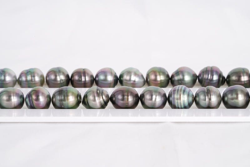 43pcs "Destiny" Green Mix Necklace - Circle 8-10mm AAA quality Tahitian Pearl - Loose Pearl jewelry wholesale