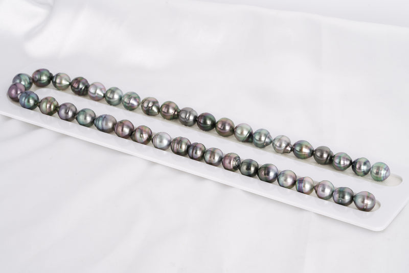 40pcs "Eterna" Multi Color Necklace - Circle 8-10mm AAA quality Tahitian Pearl - Loose Pearl jewelry wholesale