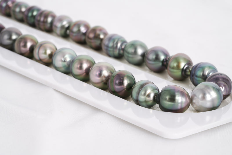 40pcs "Eterna" Multi Color Necklace - Circle 8-10mm AAA quality Tahitian Pearl - Loose Pearl jewelry wholesale