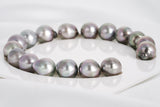 17pcs "Childhood" Grey Cherry Bracelet - Semi-Baroque 10mm AAA quality Tahitian Pearl - Loose Pearl jewelry wholesale