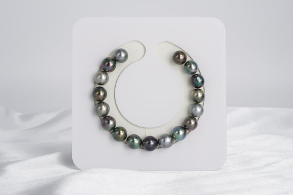 17pcs "O.N" Multi Bracelet - Near-Round 9mm AAA/AA quality Tahitian Pearl - Loose Pearl jewelry wholesale