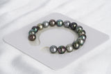 17pcs "O.N" Multi Bracelet - Near-Round 9mm AAA/AA quality Tahitian Pearl - Loose Pearl jewelry wholesale