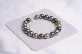 19pcs "SunFlower" Multi Bracelet - Near-Round 9mm AA/A quality Tahitian Pearl - Loose Pearl jewelry wholesale