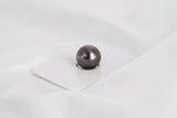 Dark Cherry Single Pearl - Semi-Round 12.5mm AAA quality Tahitian Pearl - Loose Pearl jewelry wholesale