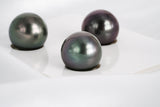 Mix Trio Set - Round 11-12mm TOP quality Tahitian Pearl - Loose Pearl jewelry wholesale
