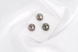 Dark Green Trio Set - R/SR 11mm AAA/AA quality Tahitian Pearl - Loose Pearl jewelry wholesale
