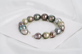 15pcs "Creation" Pastel Multi Bracelet - Semi-Baroque 9-11mm AAA quality Tahitian Pearl - Loose Pearl jewelry wholesale