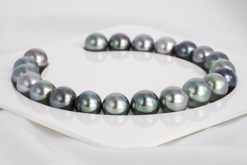 21pcs "Jumping Blue I" Blue Mix Bracelet - SR/NR 9-10mm AAA/AA quality Tahitian Pearl - Loose Pearl jewelry wholesale