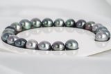 21pcs "Jumping Blue I" Blue Mix Bracelet - SR/NR 9-10mm AAA/AA quality Tahitian Pearl - Loose Pearl jewelry wholesale