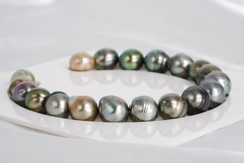 19pcs Mix Bracelet - Circle 8-10mm AA quality Tahitian Pearl - Loose Pearl jewelry wholesale