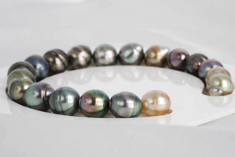 19pcs Mix Bracelet - Circle 8-10mm AA quality Tahitian Pearl - Loose Pearl jewelry wholesale