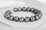 19pcs Blue Mix Bracelet - Circle 8-10mm AAA/AA quality Tahitian Pearl - Loose Pearl jewelry wholesale