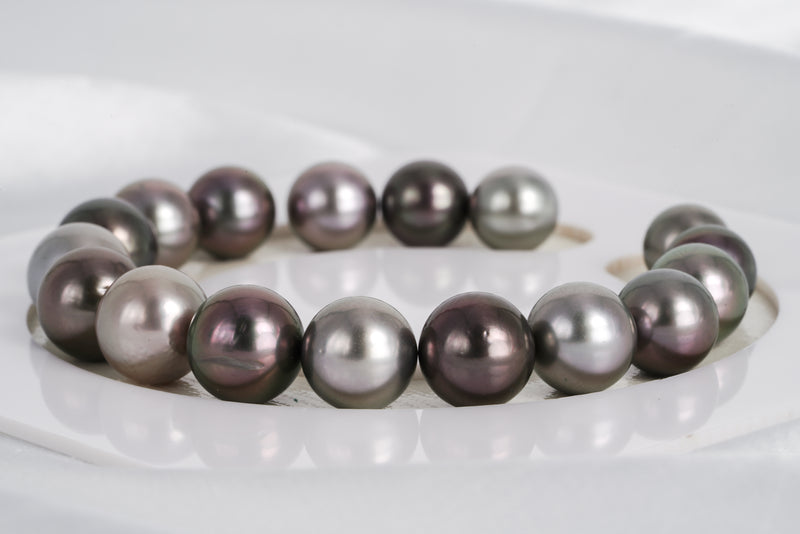17pcs "Chilly Bloody" Cherry Mix Bracelet - R/SR 8-10mm AAA/AA quality Tahitian Pearl - Loose Pearl jewelry wholesale