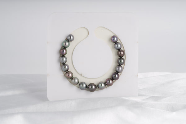 17pcs "Chervey" Cherry Mix Bracelet - R/SR 8-10mm AAA/AA quality Tahitian Pearl - Loose Pearl jewelry wholesale